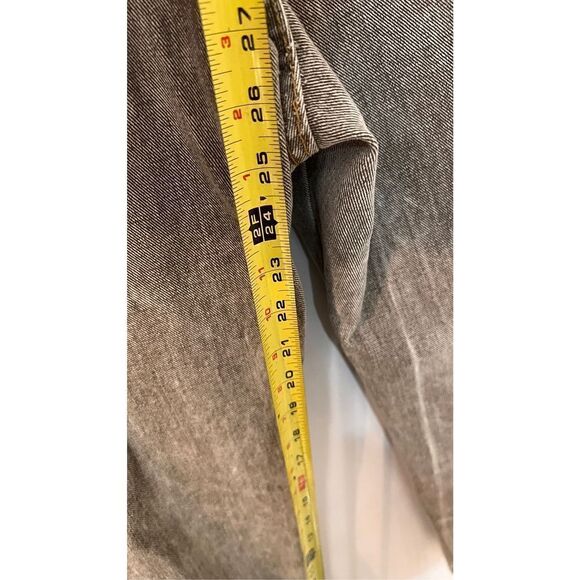 Guess Cameo Custom Made Jeans Brown tone with Leather Trim SZ 6 - Picture 12 of 16